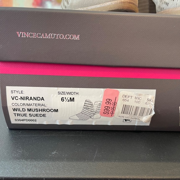 Vince Camuto Niranda Suede Perforated Bootie - Picture 8 of 8